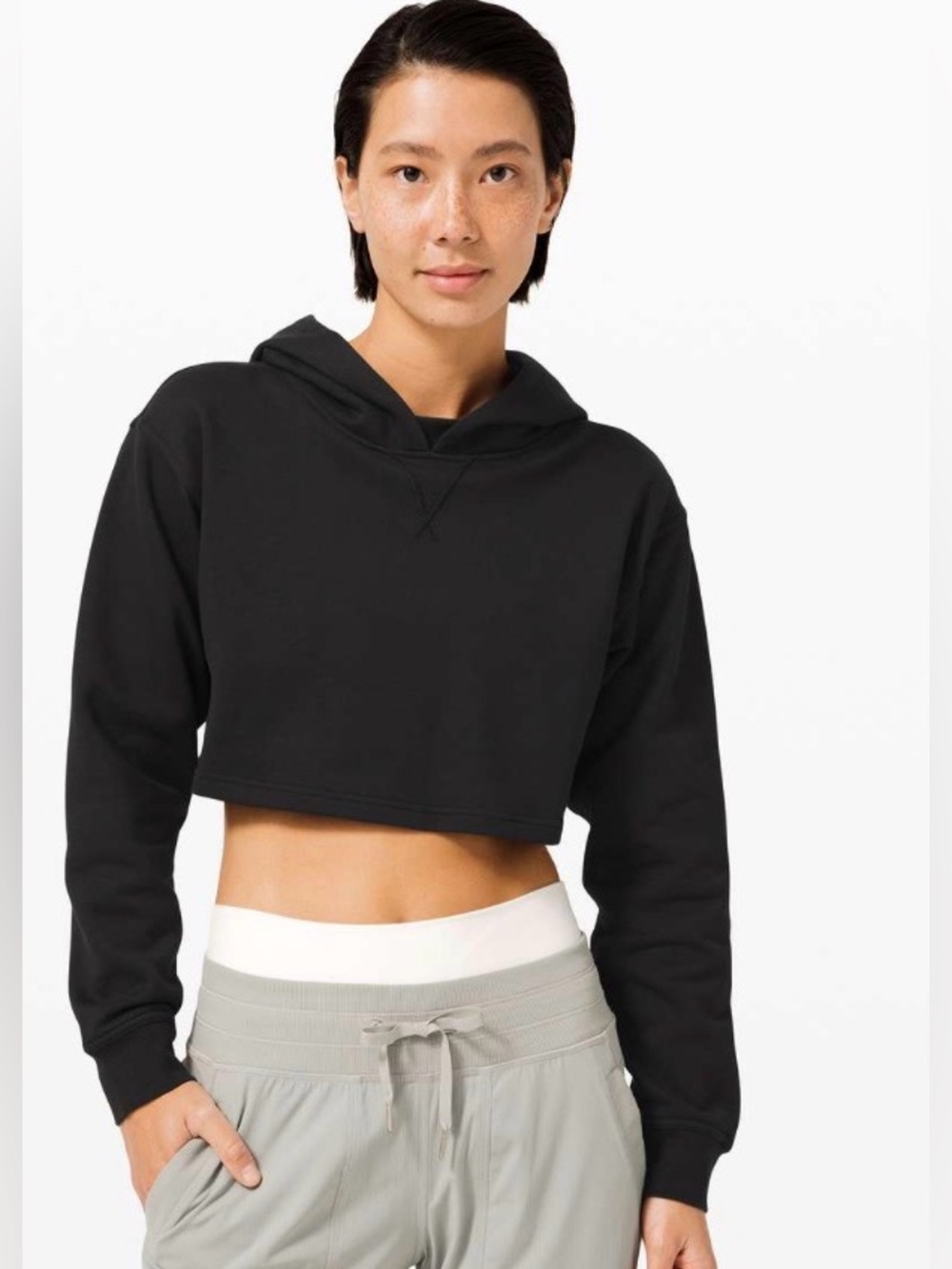 Lululemon All Yours Cropped Hoodie Black size 6